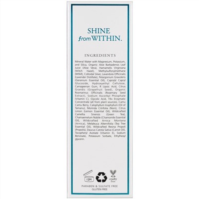 Jeffrey James Botanicals, Тоник, освежающий чистящий аэрозоль, 4 унции (118 мл)