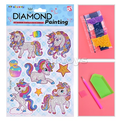 Мозаика алмазная "Единорожка" 17.5*23.5см