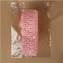 Кружево гипюровое, 46 мм, 11±1 м, нежно-розовое