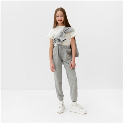 Костюм для девочки MINAKU, цвет серый, рост 122 см