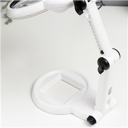 Лампа-лупа для творчества LEDx18 от 3ААА, USB белый 24.5×22 см