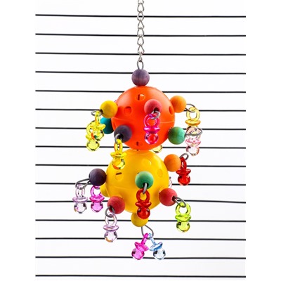 Игрушка для птиц «Большая забава 2», 26 см, цвет МИКС