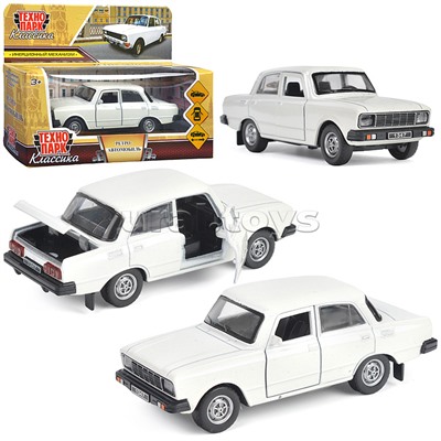 Машина металл АЗЛК "Москвич-2140sl", 12,5 см, (инерция, белый) в коробке
