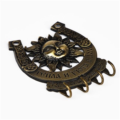 Ключница настенная подкова «Тепла и уюта в дом», 9.7×11.5 см