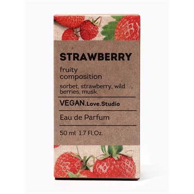 Парфюмерная вода женская Vegan Love Studio Strawberry, 50 мл (аромат земляники)