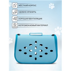 Складная сумка-переноска, материал EVA, 43×20×29 см, голубая