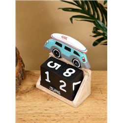 Календарь настольный «Машинка», 11×5×14 см, дерево