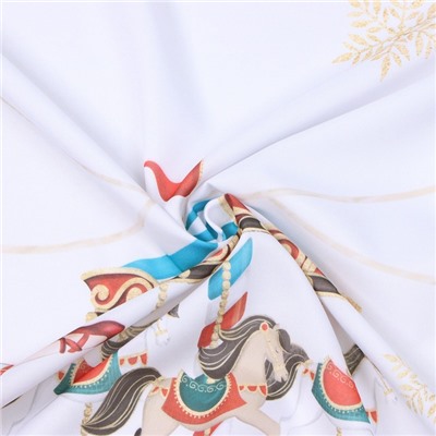 Комплект штор для кухни с подхватами «Этель. Щелкунчик», 2 шт., белые, 145×180 см