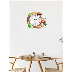УЦЕНКА Часы настенные «Овощи», для кухни, плавный ход, d=17 см, 27×34 см, бесшумные