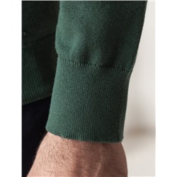 Джемпер с круглым воротом из хлопка с нейлоном