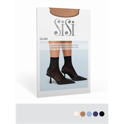 SiSi Носки calz. GLAM носки (эффект тюля с принтом стразы)