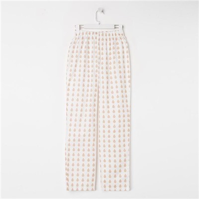 Брюки домашние женские KAFTAN Drops, размер 44-46, белые