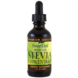 Wisdom Natural, SweetLeaf, цельнолистовой концентрат стевии 2 жидких унции (60 мл)