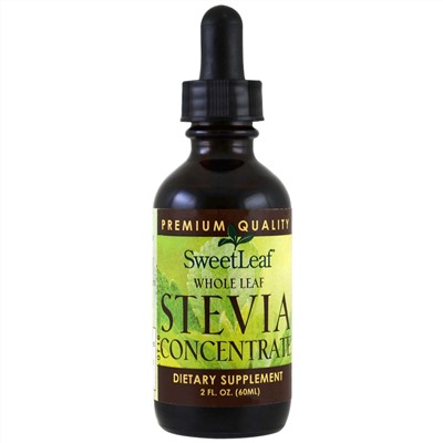 Wisdom Natural, SweetLeaf, цельнолистовой концентрат стевии 2 жидких унции (60 мл)