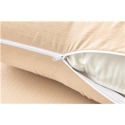 Комплект постельных принадлежностей, простыня на резинке Борт 25 + 2 наволочки 70*70 экрю