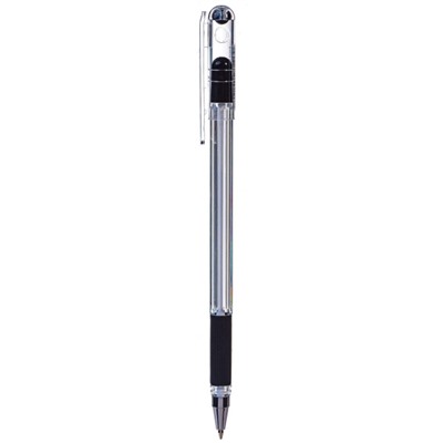 Ручка шариковая масляная "Byte" черная 0.7мм с рез.грипом в карт.дисплее (091399) Хатбер