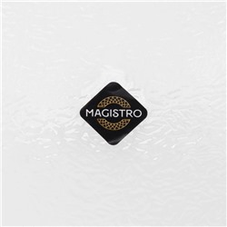 Тарелка подстановочная Magistro «Бурлеск», d=33 см, стекло, золотая