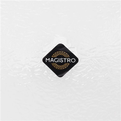 Тарелка подстановочная Magistro «Бурлеск», d=33 см, стекло, золотая