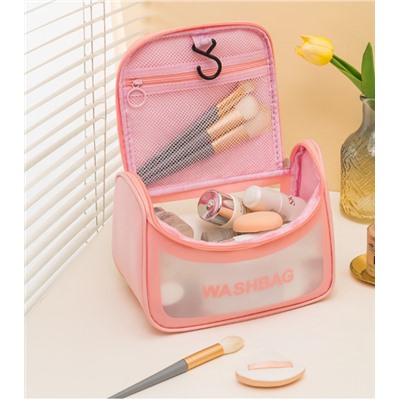 Косметичка -вместительный органайзер для косметики WASHBAG, голубой, 22х14х16см