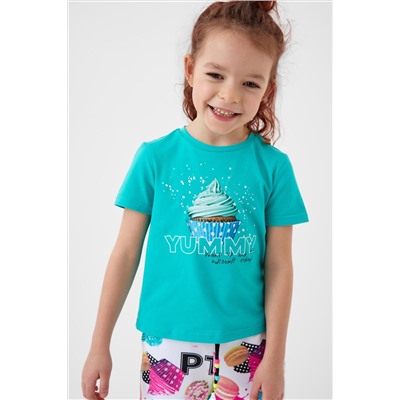 Фуфайка трикотажная для девочек (футболка) PLAYTODAY, 1240300