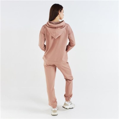 Костюм женский (худи, брюки) MINAKU: Casual Collection, размер 42, бежевый