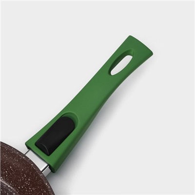 Сковорода Magistro Avocado, d=22 см, кованый алюминий, съёмная ручка soft-touch, антипригарное покрытие, индукция, зелёная