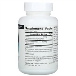 Source Naturals, Guarana Energizer, 900 мг, 60 таблеток