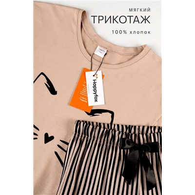 Хлопковая пижама для девочки Happyfox