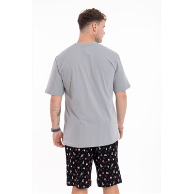 Пижама футболка и шорты М125115Псч