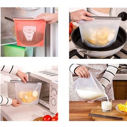 Силиконовый герметичный пакет-контейнер для хранения продуктов, 1,5 л