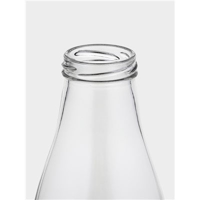 Бутыль для молока Доляна «Коровушка», 1 л, 8.5×25 см, стекло