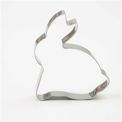 Форма для печенья Доляна «Зайка», металл, 7×5.5×2 см, серебристая