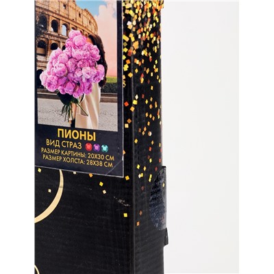 УЦЕНКА Алмазная вышивка с полным заполнением «Пионы» 20×30 см
