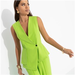 Жилет приталенный, Стильный лидер (лайм)