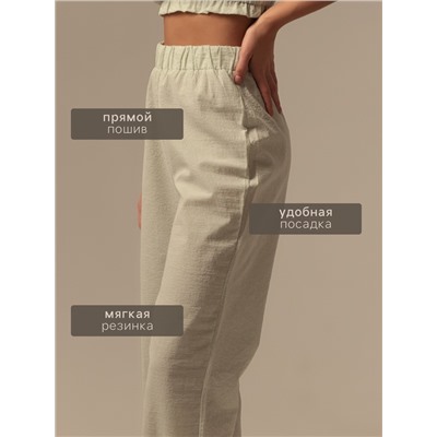 Брюки домашние женские SL HOME Linen, размер 48-50