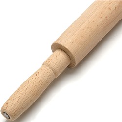 40-33 Скалка буковая большая с крут/руч(х24)(40)