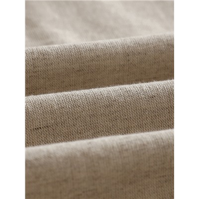 Простыня на резинке 1.5-спальная SL Home Linen collection, 140×200+30 см, бежевая, полулён