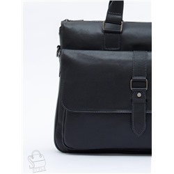 Портфель мужской кожаный 0066Z black Zinimsk