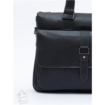 Портфель мужской кожаный 0066Z black Zinimsk