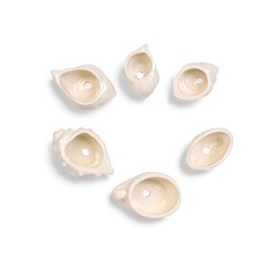 Набор декоративных кашпо для цветов «Ракушки», керамика, 6 шт.