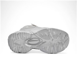 Высокие подростковые кроссовки А8666-28 серебро