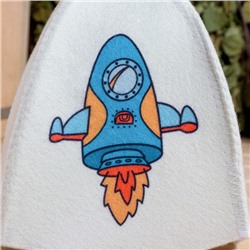 Шапка для бани и сауны «Ракета», полиэфир 70%, шерсть 30%, детская, «Добропаровъ»