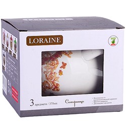 30778 Сахарница с крышкой 375мл с ложкой 3пр Романтика доломит LR (х36)