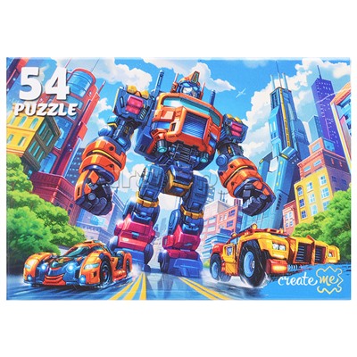 Пазлы 54 "Мир мощных трансформеров"