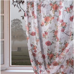Метраж,
                                                                                        арт.  340240/150е, МЕТРАЖ, ширина 150 см,  ТЕРРАКОТОВЫЕ РОЗЫ легкая