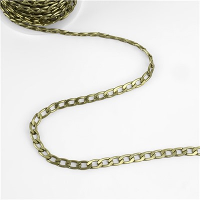 Цепочка для сумки, 7.8×11.1 мм, 10±0.5 м, цвет бронзовый