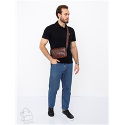 Сумка мужская кожаная 8615S brown Fuxhiniao в Новосибирске