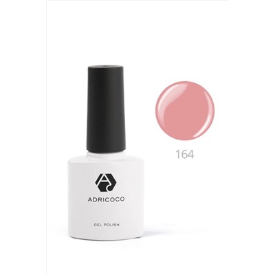 ADRICOCO Цветной гель-лак для ногтей №164, кофейный розовый, 8 мл KRISTALLER, 1109580