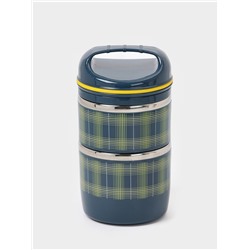 Ланч бокс TAKE IT EASY «Аланхе», 1.08 л, 2 уровня, нержавеющая сталь, синий