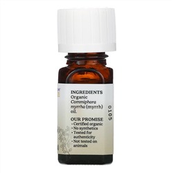 Aura Cacia, чистое эфирное масло, органическая мирра, 7,4 мл (0,25 жидк. унции)